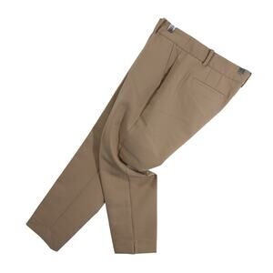 TALBOTS! CAMEL TAN/BEIGE MID-RISE STRAIGHT LEG DRESS PANTS, SLACKS! SZ L